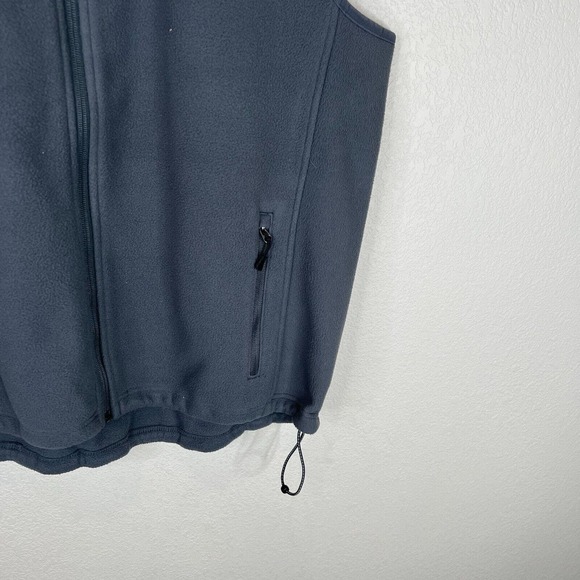 Lands End Men's Full Zip Fleece Vest Jacket Sleeveless Black Size Medium - Picture 5 of 12